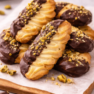 Chocolate & Pistachio French Cookies