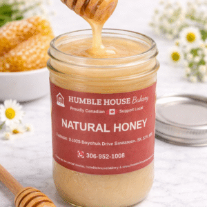 Pure Local Honey available at Humble House Bakery in Saskatoon